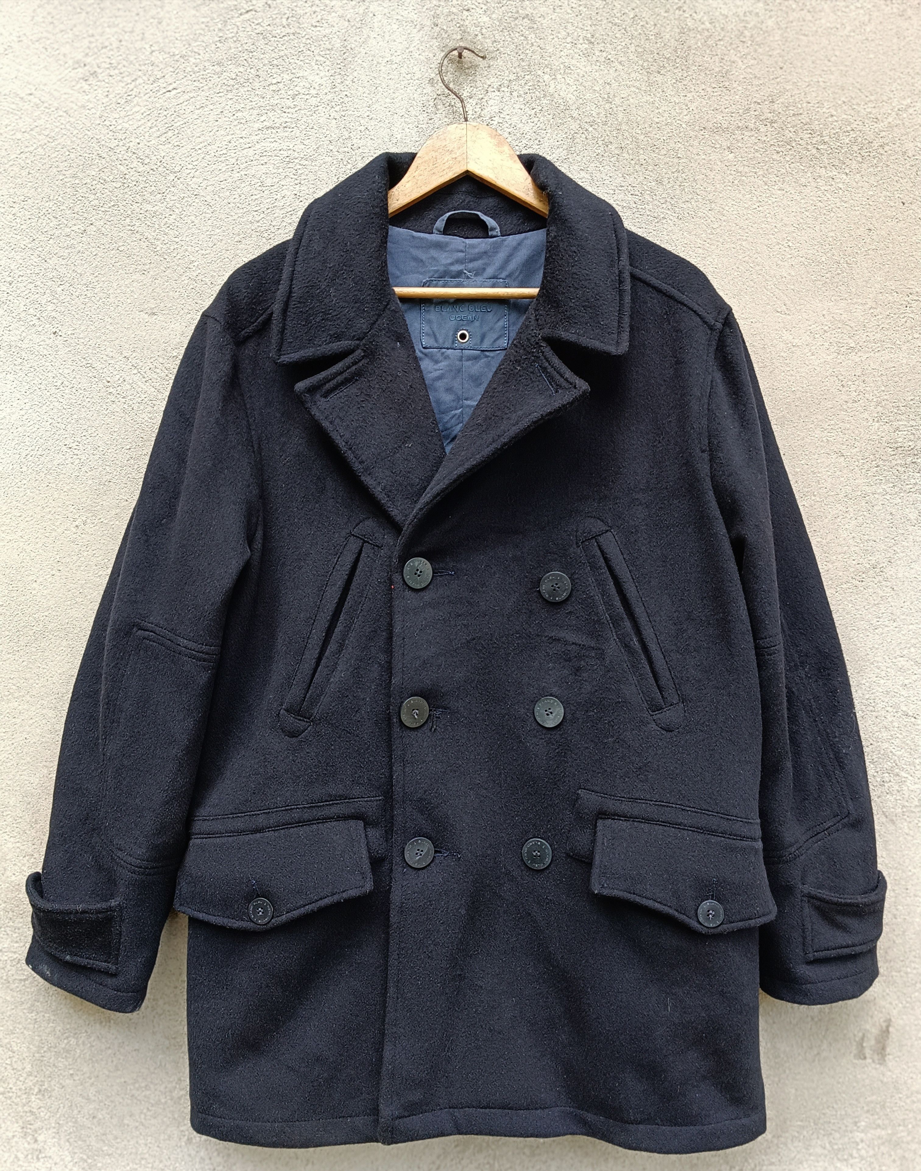 Other Blanc Bleu Pea Coat Jacket Size US M / EU 48-50 / 2 - 1 Thumbnail