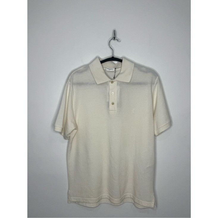 Saint Laurent Paris Saint Laurent Cassandre Polo Shirt Natural White Men’s Small Size US S / EU 44-46 / 1 - 1 Thumbnail