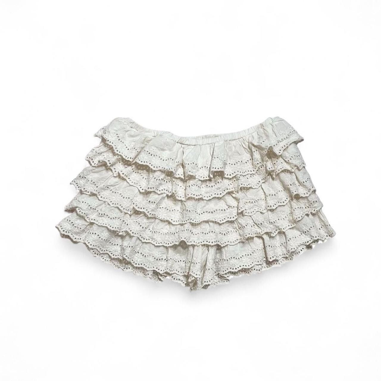 Other Vintage y2k coquette ruffled lace bloomer shorts/skirt🧁 Size 25" / US 0 / IT 36 - 5 Thumbnail