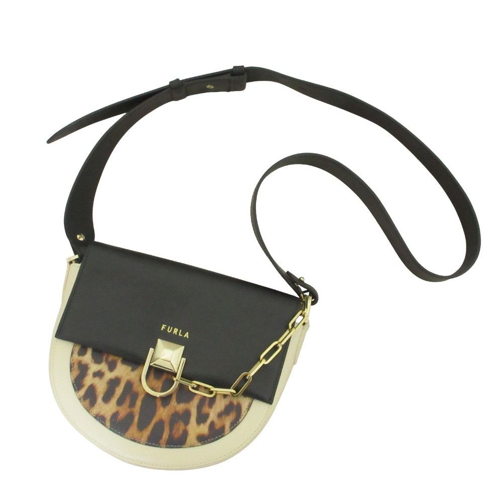 Furla Furla MISS MIMI Leopard Leather Shoulder Bag Leather Shoulder Bag DUTY FREE for USA