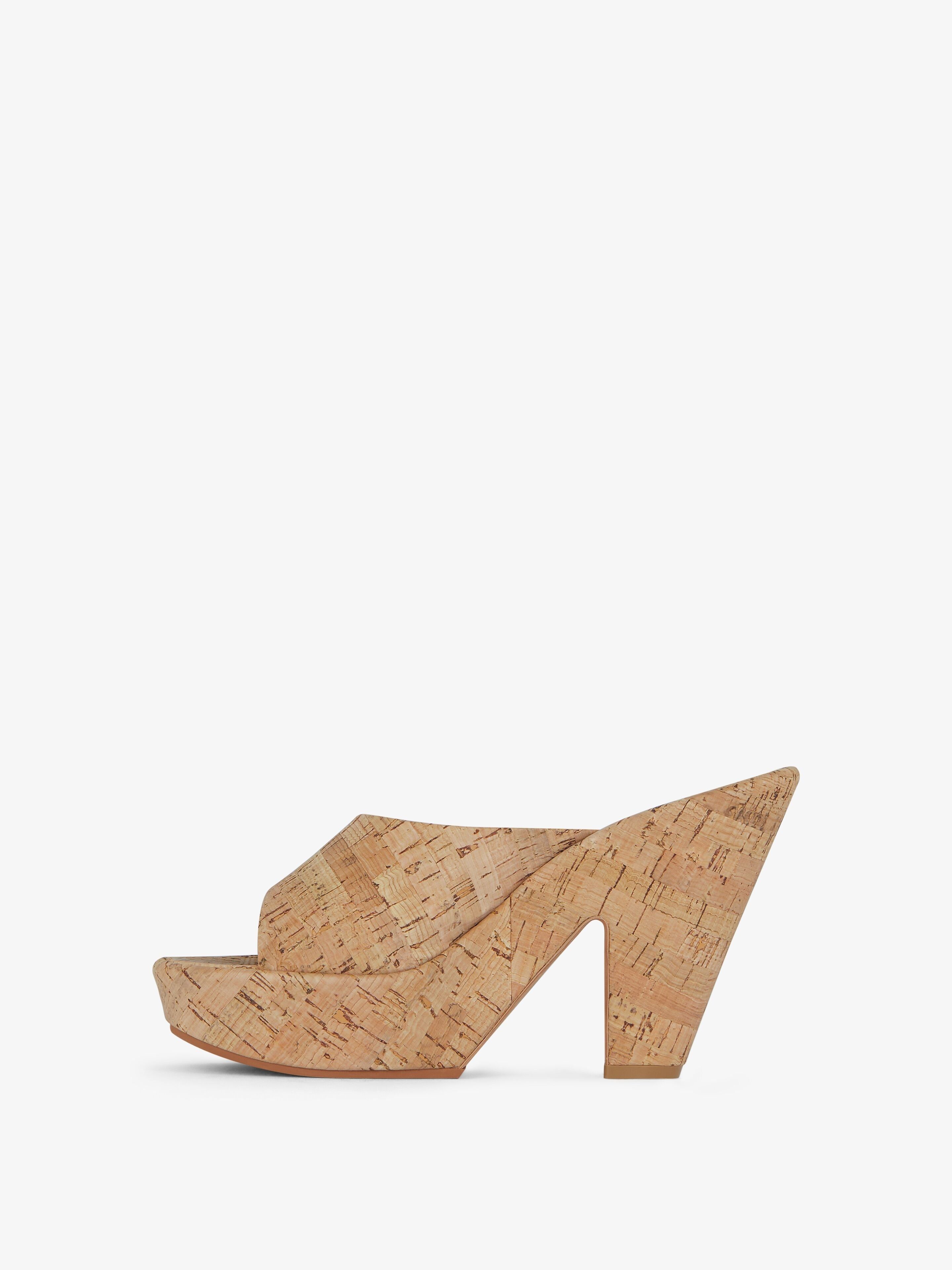 Givenchy o1w1db10925 4G Doll Mules in Cork in Beige Size US 6 / IT 36 - 3 Thumbnail