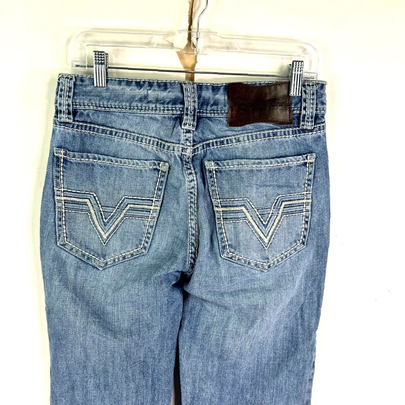 Doublet Rock & Roll Cowboy Men's 28 Straight Leg Jeans 28X34 Blue Comfort Stretch Rock Theme Size US 28 / EU 44 - 7 Thumbnail