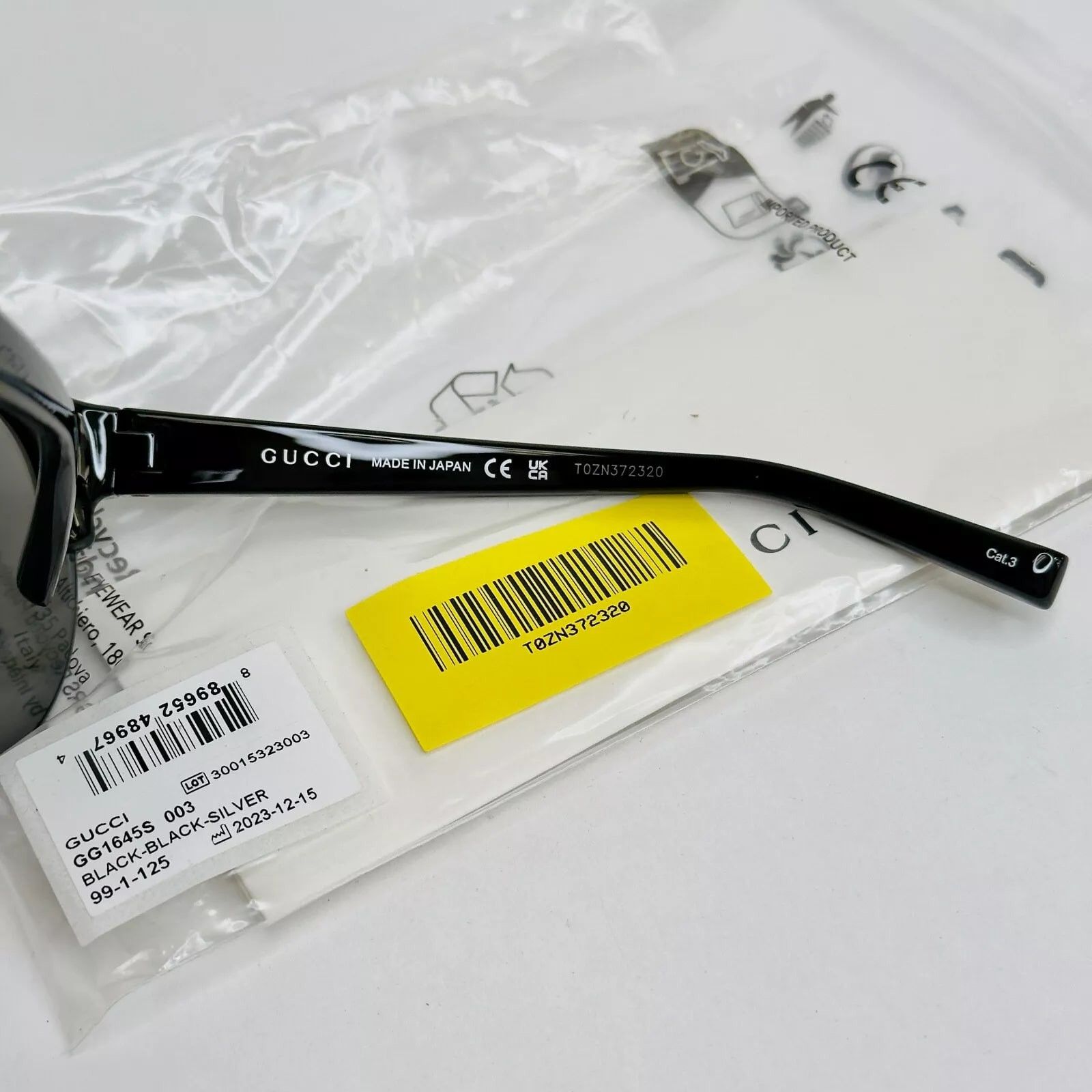 Gucci GUCCI 1645 Black Silver Mirrored Mask Gg1645S Sunglasses 003 Size ONE SIZE - 5 Thumbnail