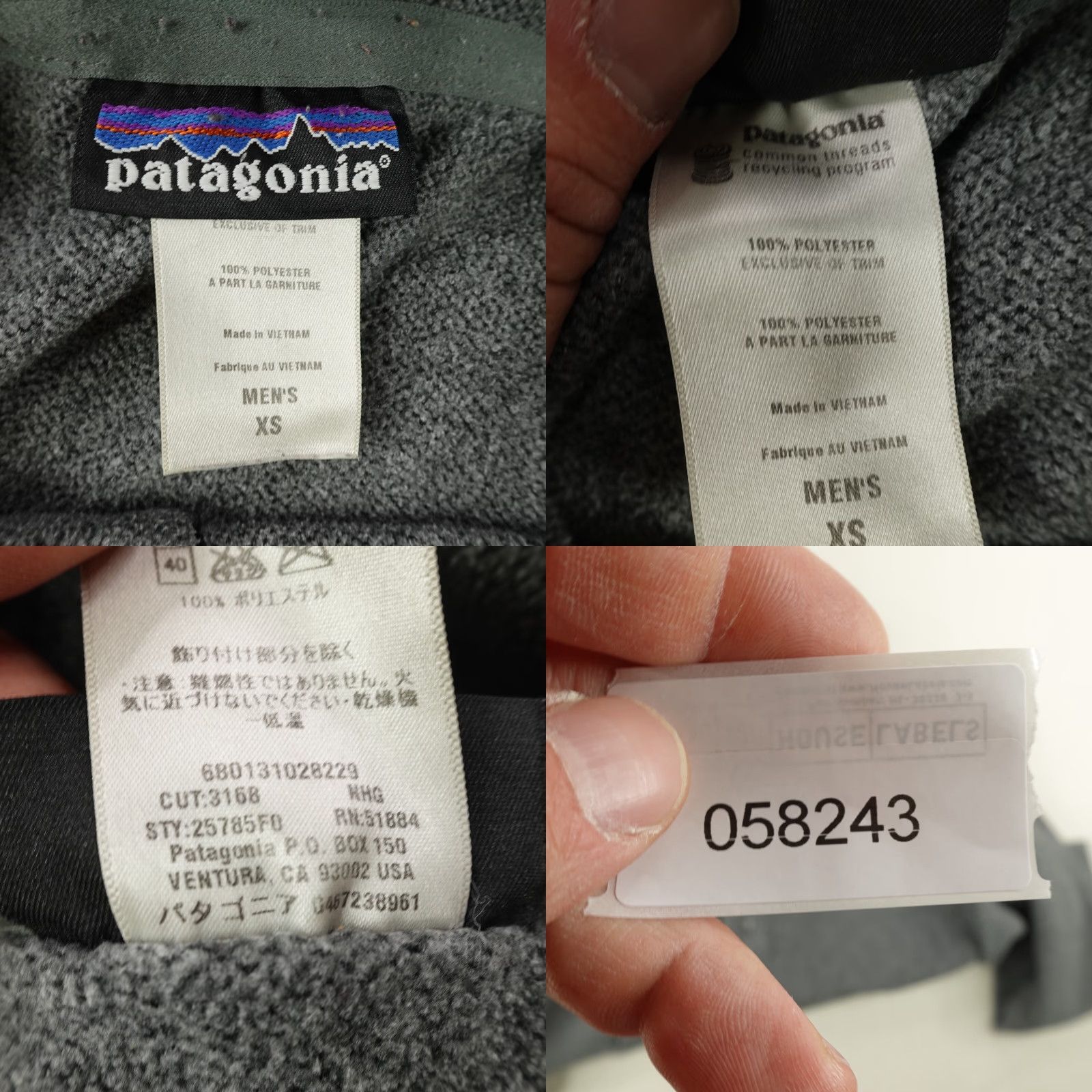 Patagonia Patagonia Hoodie XS Gray Fleece Pullover Jacket Mens Hooded Sweatshirt Size US XS / EU 42 / 0 - 8 Thumbnail