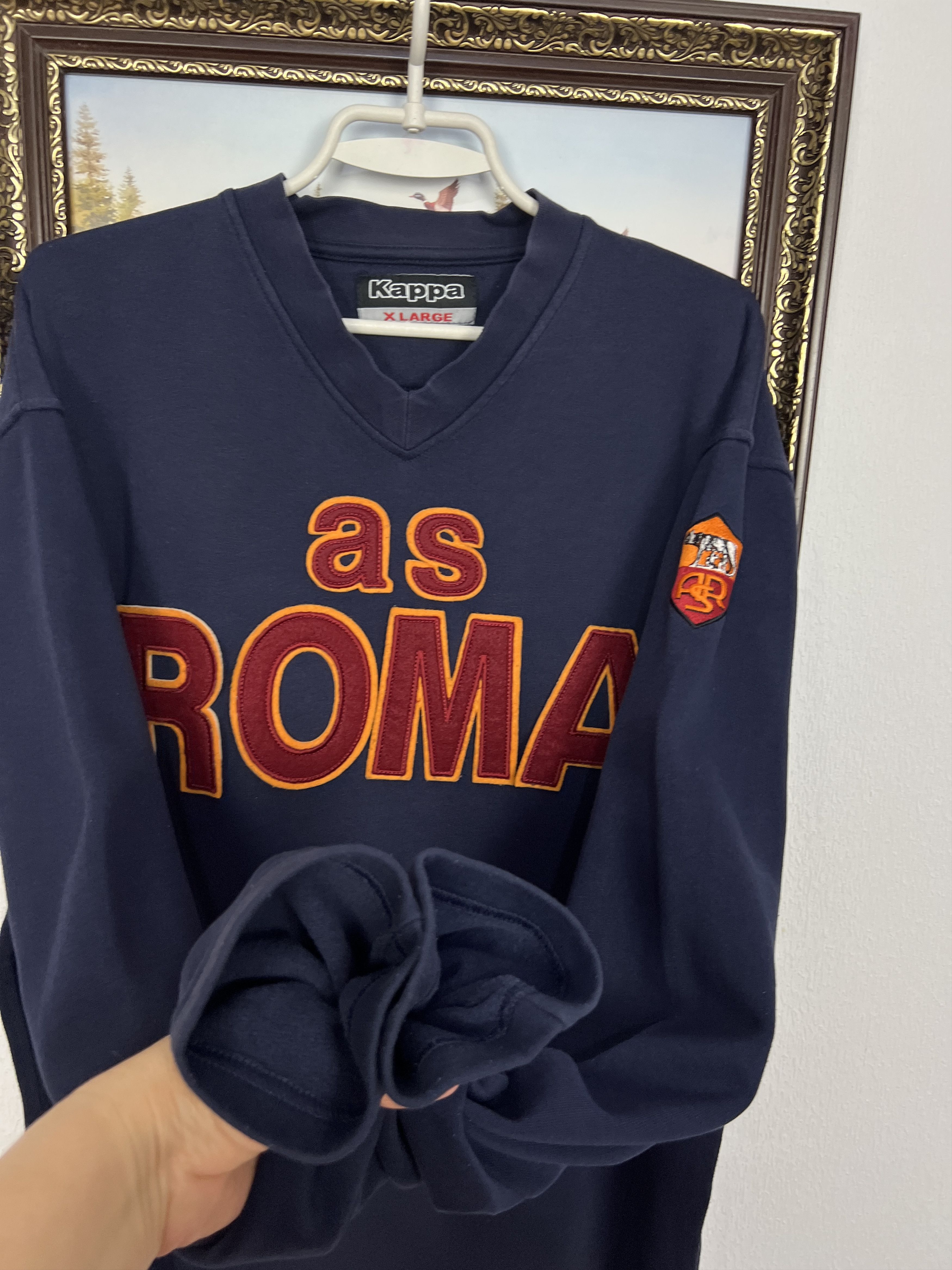 Kappa Vintage AS Roma Football Sweatshirt Soccer Crewneck Maglia Size US XL / EU 56 / 4 - 5 Thumbnail