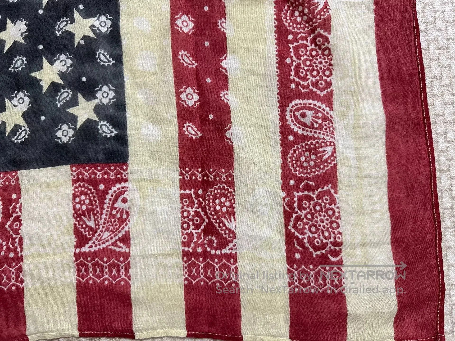 Denim & Supply Ralph Lauren Ralph Lauren Paisley Stars Stripes Bandana. Size ONE SIZE - 4 Thumbnail