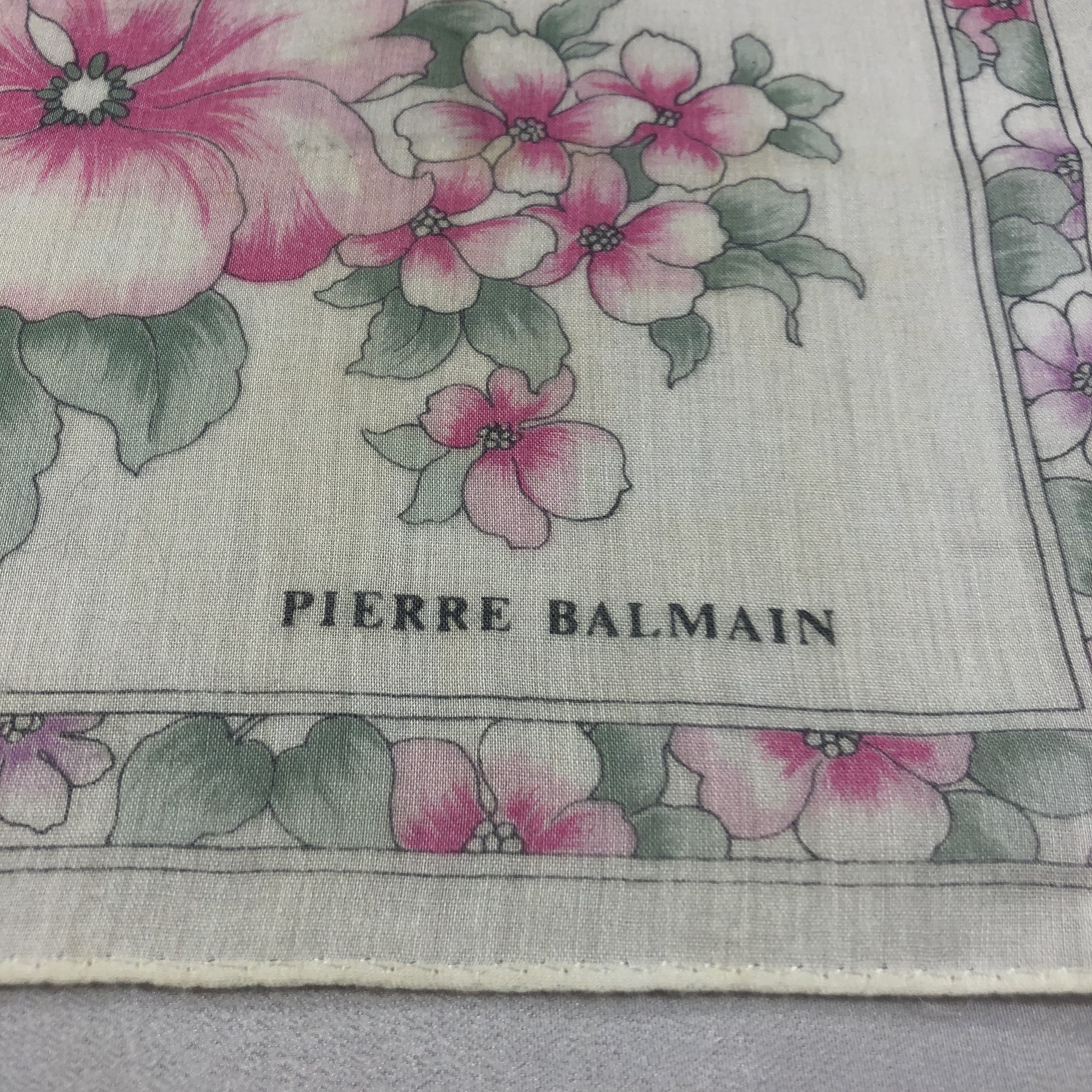 Pierre Balmain Pierre Balmain Floral Handkerchief Neckerchief Bandana H2013 Size ONE SIZE - 4 Thumbnail