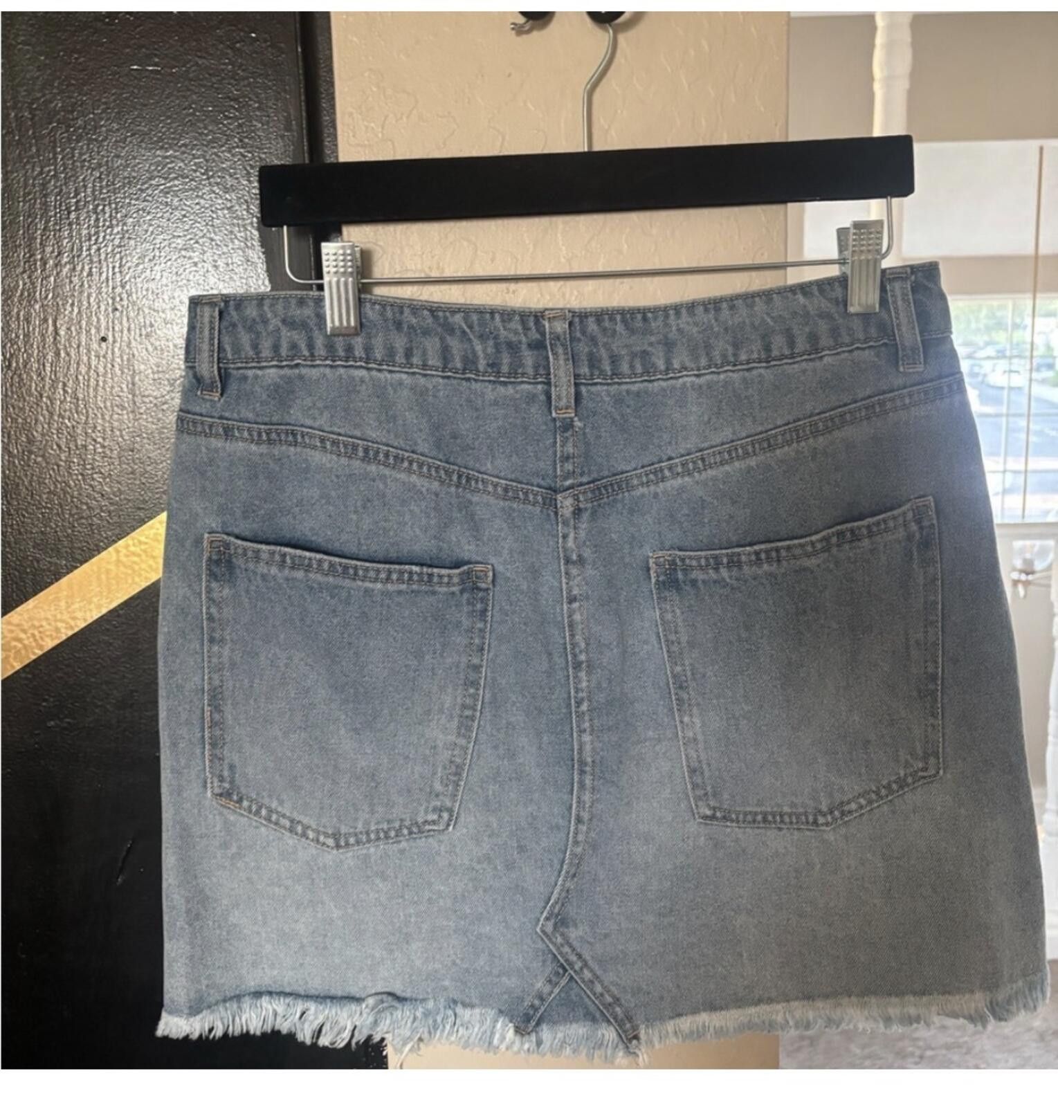 Other (Indigo Rising) Denim Blue Distressed Skirt Size 36" / US 14 / IT 50 - 4 Thumbnail