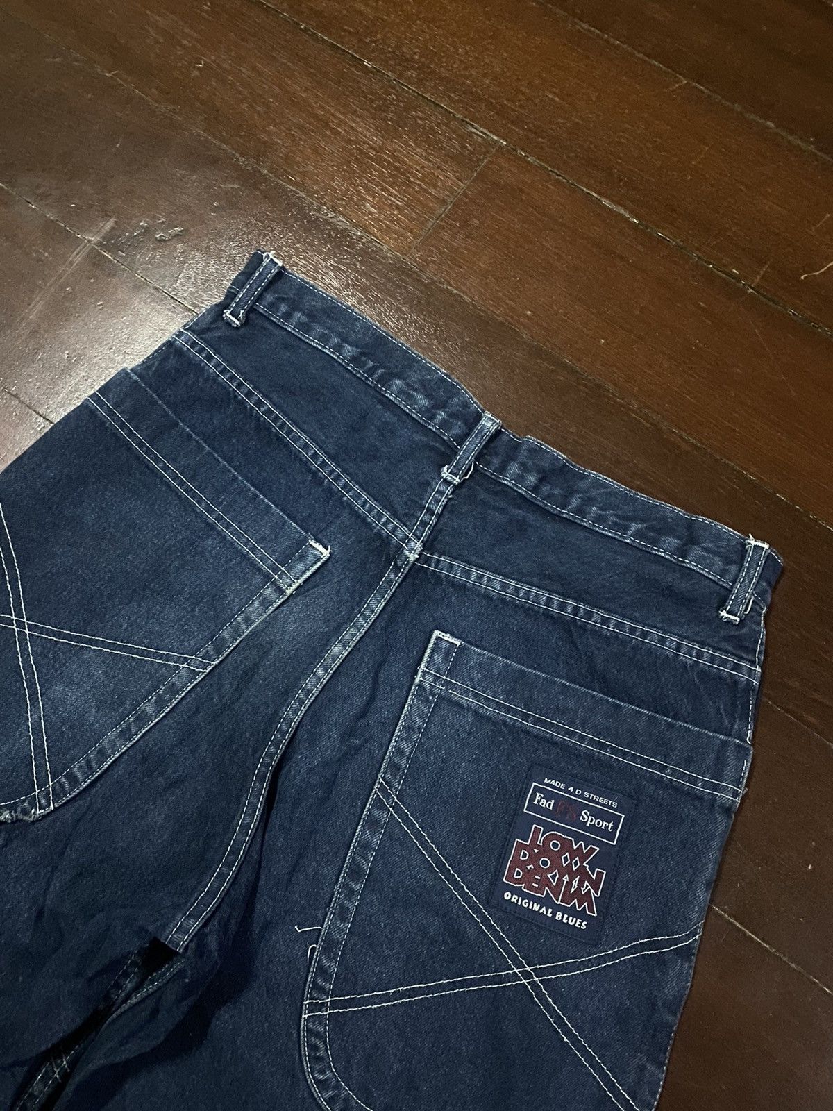 JNCO FIRE 🔥 FAD SPORT LOW DOWN DENIM OVER POCKET DISTRESSED Size US 33 - 10 Thumbnail