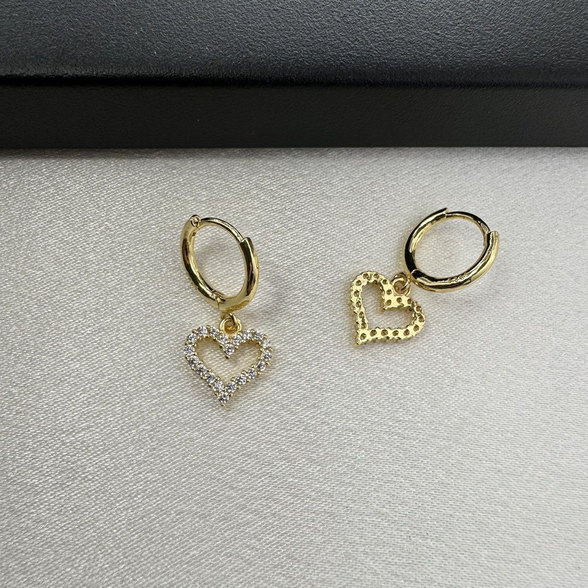 Other CZ Love Heart Dangle Drop Earrings for Women Size ONE SIZE - 3 Thumbnail