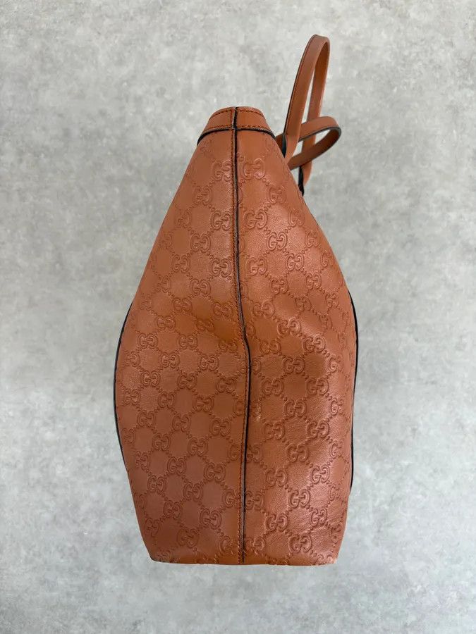 Gucci Gucci Light Camel Brown Leather Monogram Bag Size ONE SIZE - 5 Thumbnail