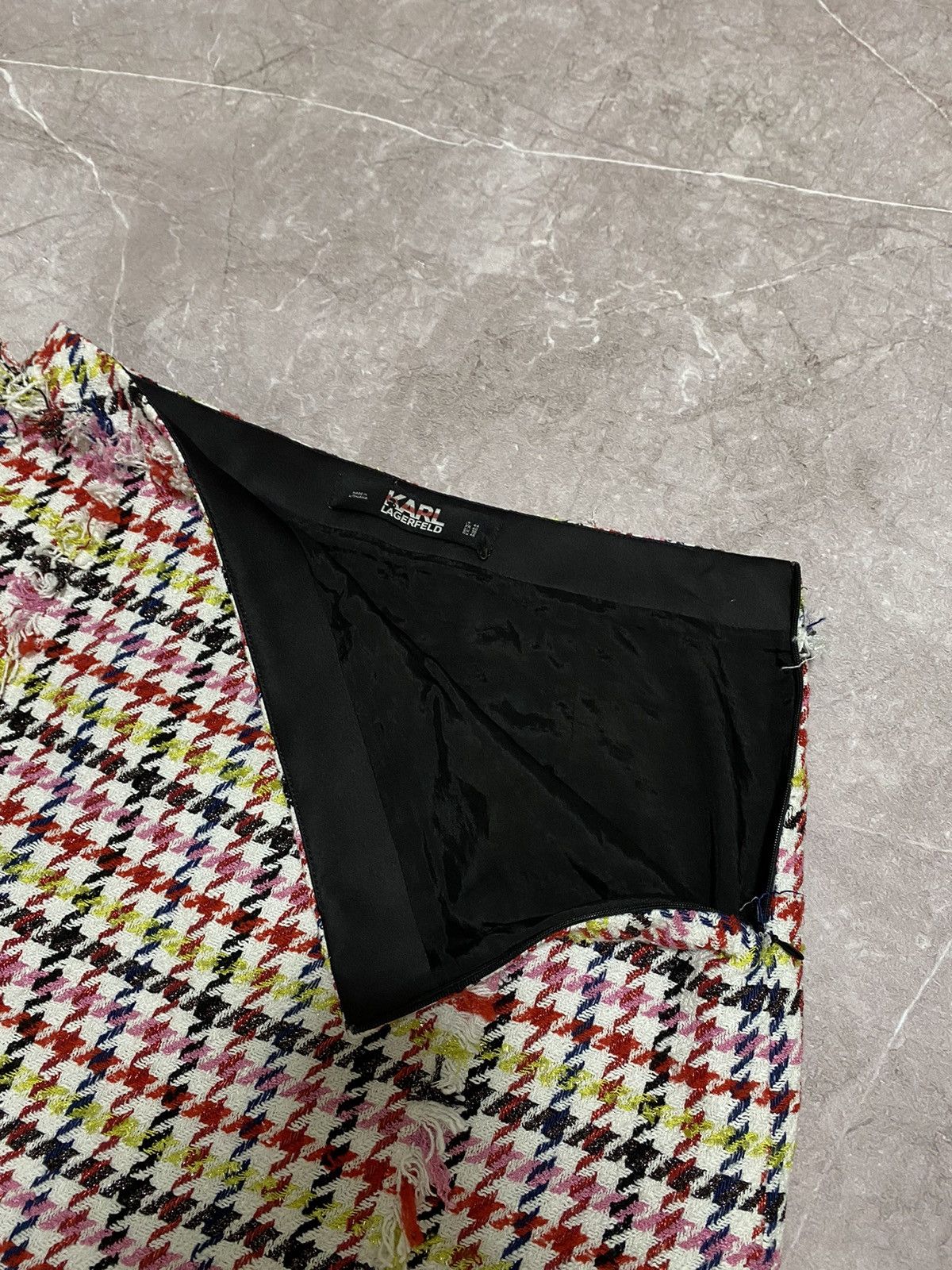 Designer × Karl Lagerfeld Rare Karl Lagerfeld Paris Midi Skirt Luxury Multicoloured Size 32" / US 10 / IT 46 - 3 Thumbnail