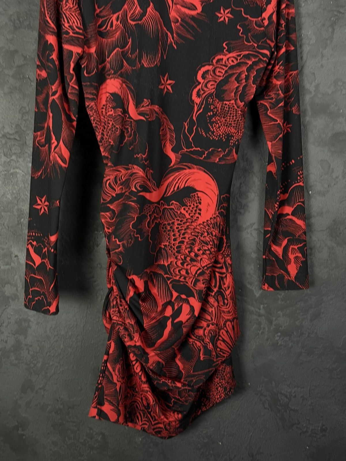 Just Cavalli JUST CAVALLI RED ORIENTAL PRINT MINI DRESS Size M / US 6-8 / IT 42-44 - 13 Thumbnail