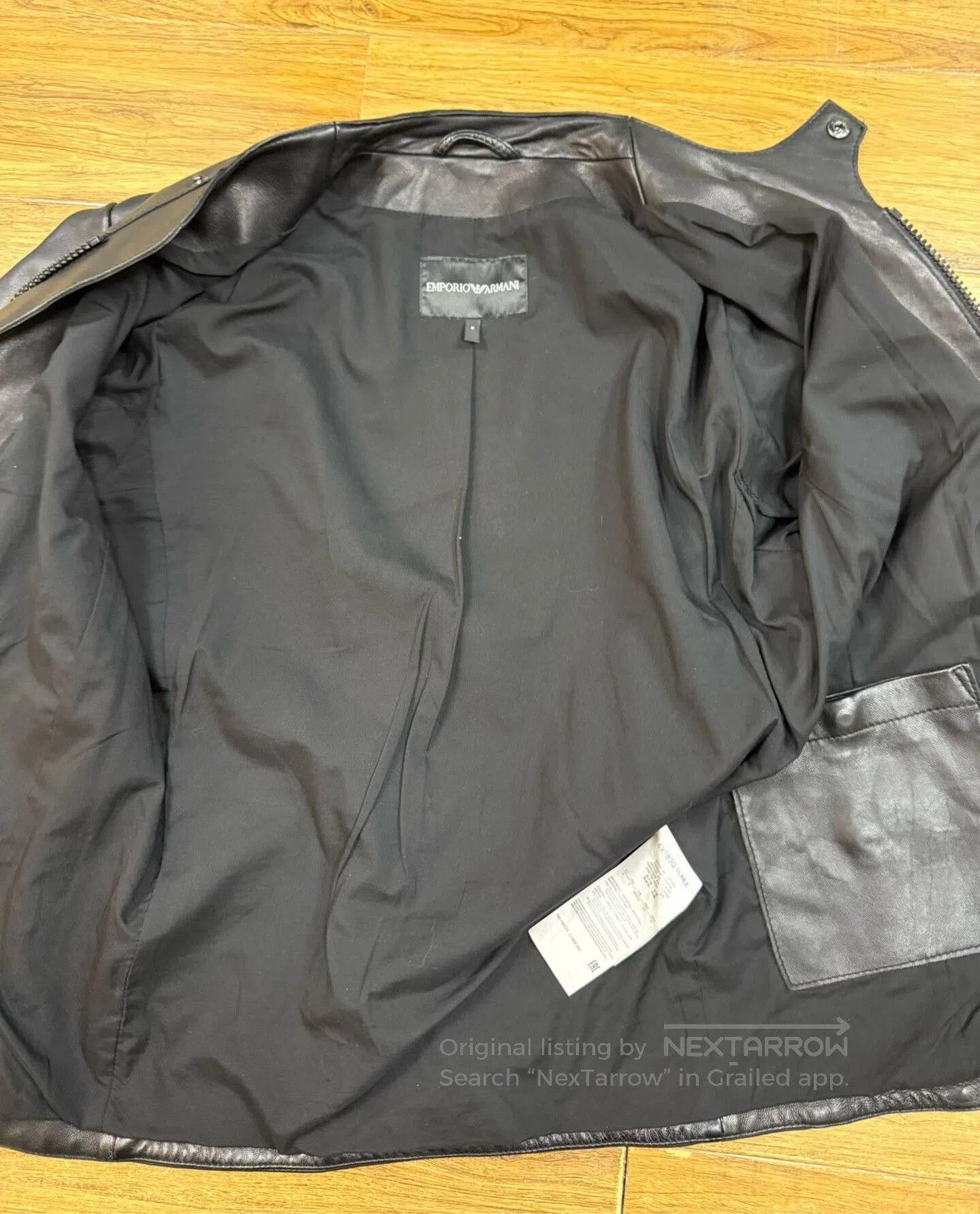 Giorgio Armani Armani Men's Leather Moto Jacket. Size US S / EU 44-46 / 1 - 3 Thumbnail