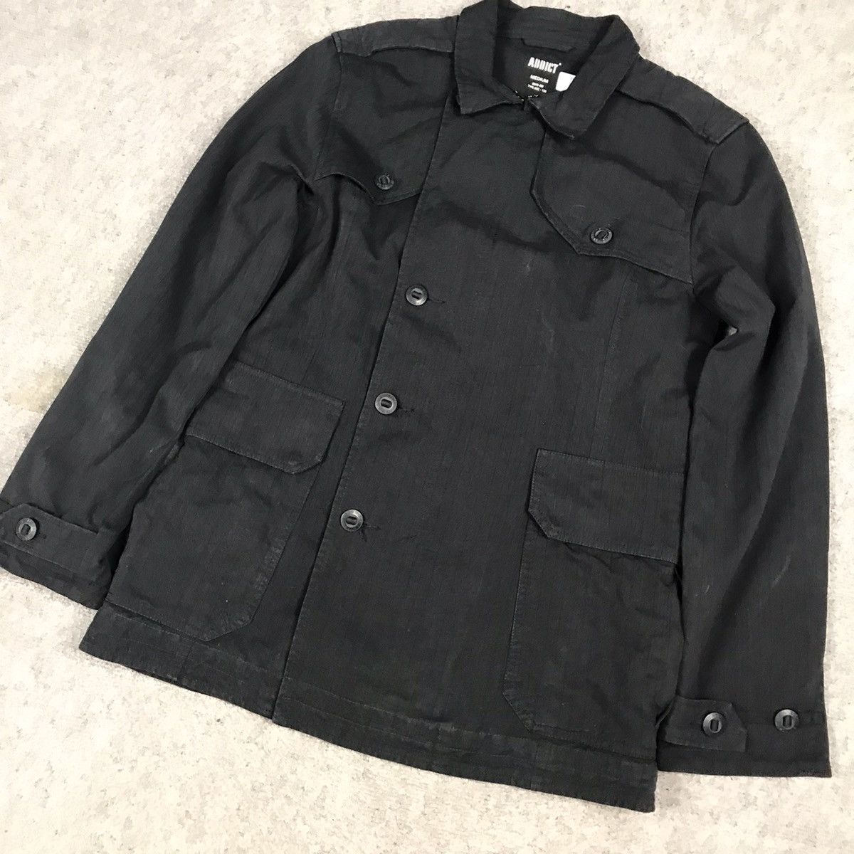 ADDICT ADDICT BLACK PUNK JAPAN STYLE MILITARY JACKET Size US M / EU 48-50 / 2 - 4 Thumbnail