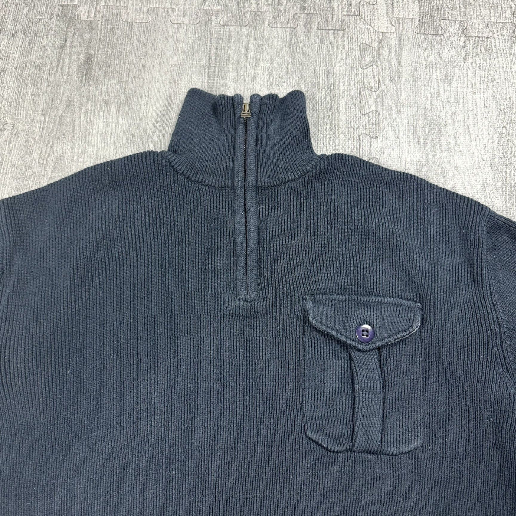 Orvis VINTAGE ORVIS 1/4 ZIP SWEATER MEN'S L BLUE RIBBED COTTON FISHING 80s 90s Size US L / EU 52-54 / 3 - 2 Thumbnail