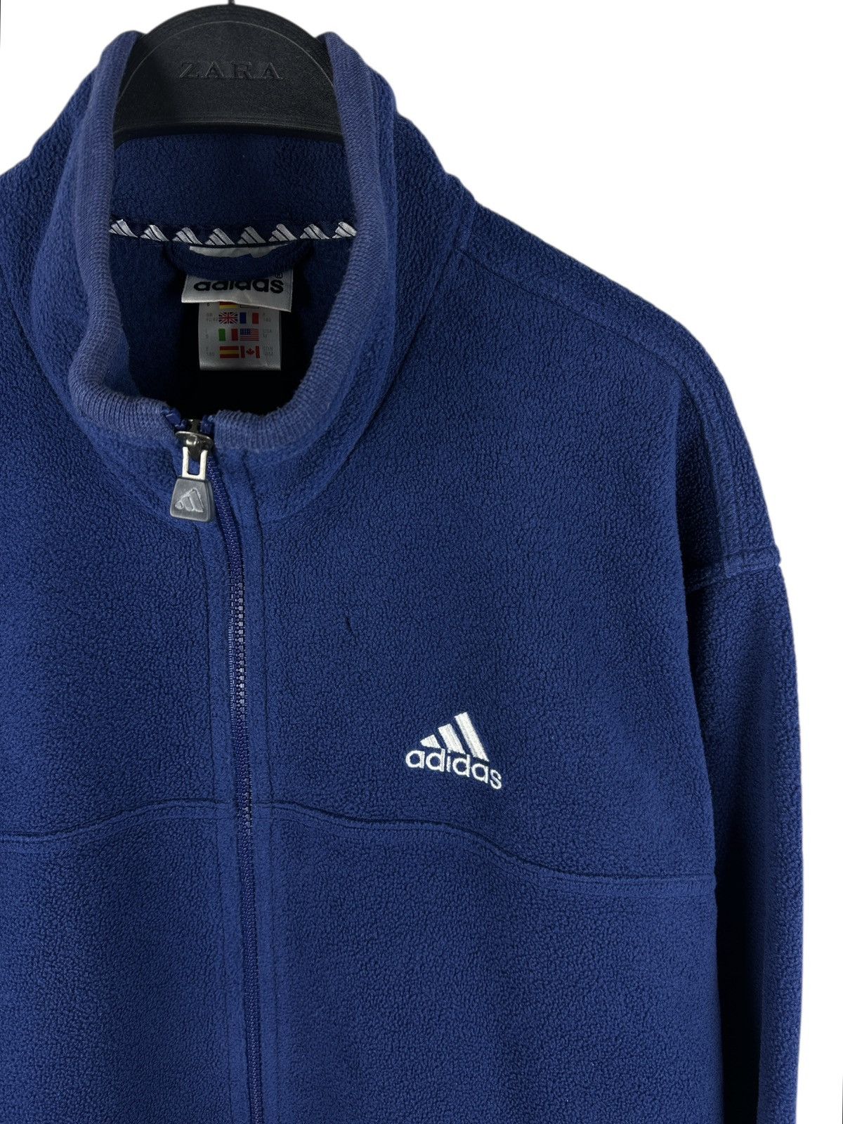 Adidas Vintage 00’s Adidas Full Zip Oversized Fleece Jacket Y2K Size US M / EU 48-50 / 2 - 3 Thumbnail