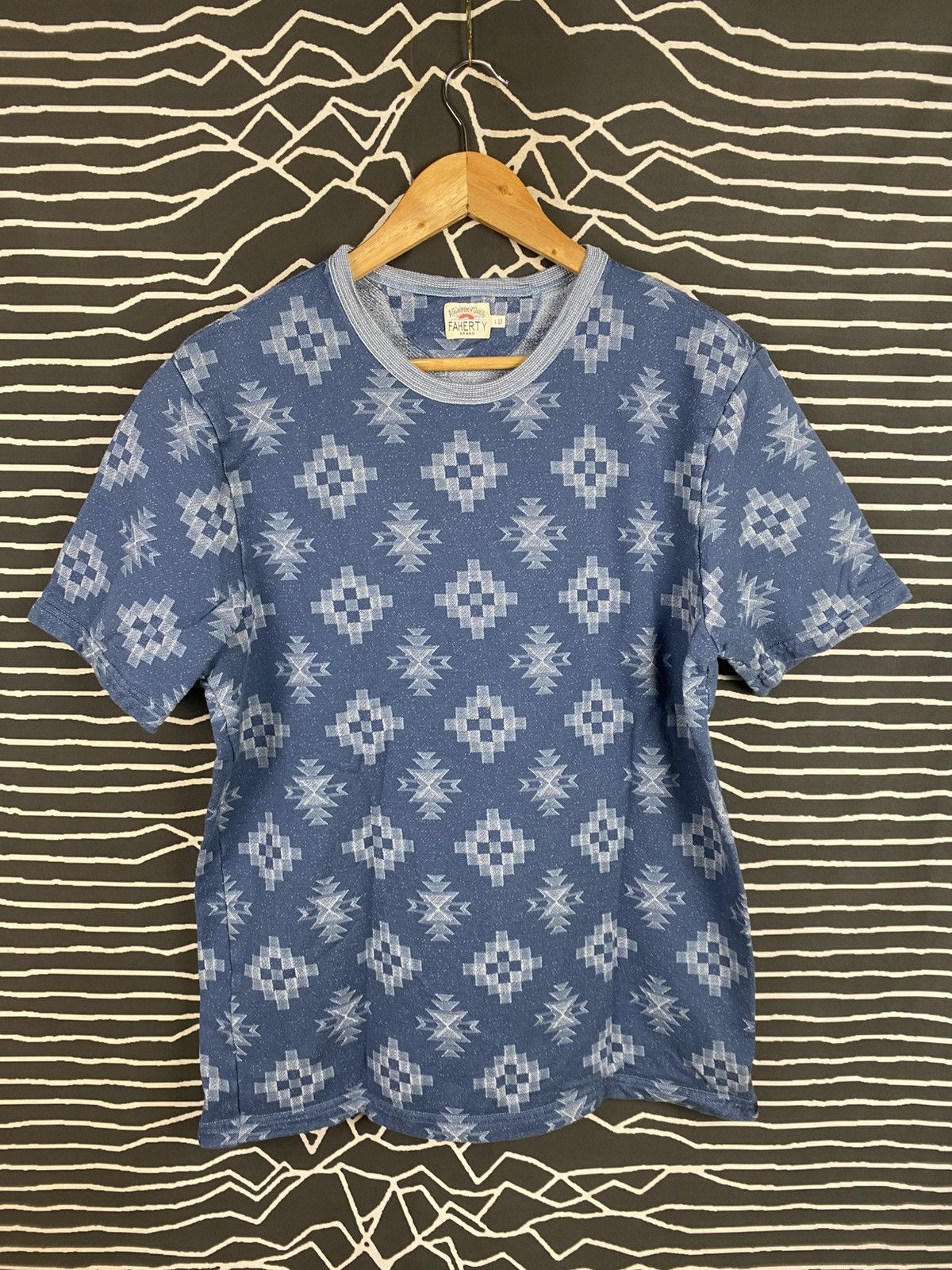 Faherty Faherty Mens Heritage Tee Nighfall Geo Size US M / EU 48-50 / 2 - 1 Thumbnail