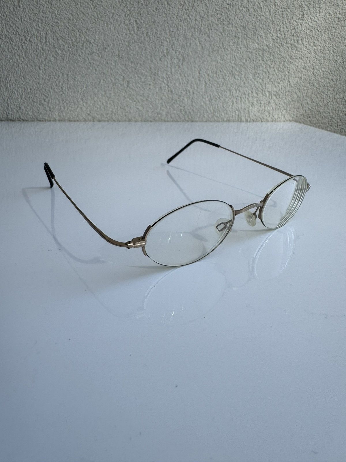 Vintage Vintage Alpina Eyeglasses Oval Gold Metal Size ONE SIZE - 2 Thumbnail