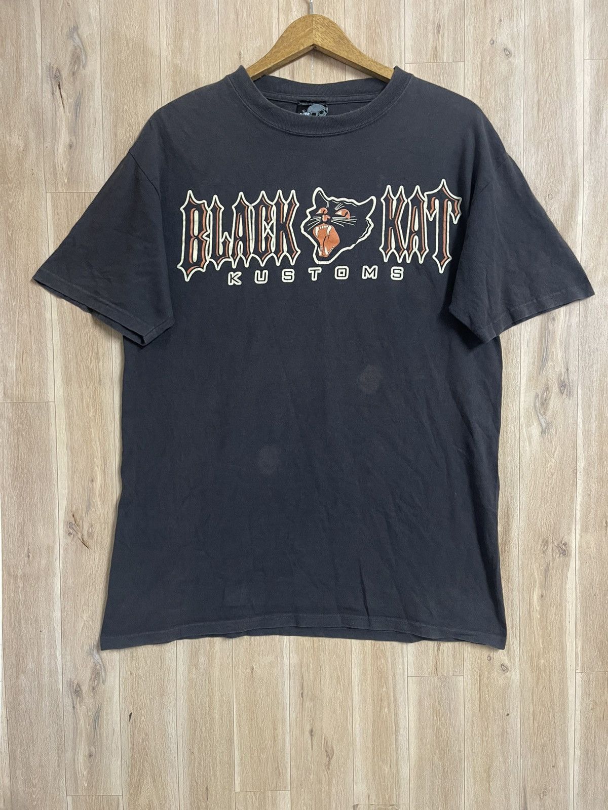 Vintage Vintage Black Kat Kustom Social Distortion Mike Ness T shirt Size US L / EU 52-54 / 3 - 1 Thumbnail