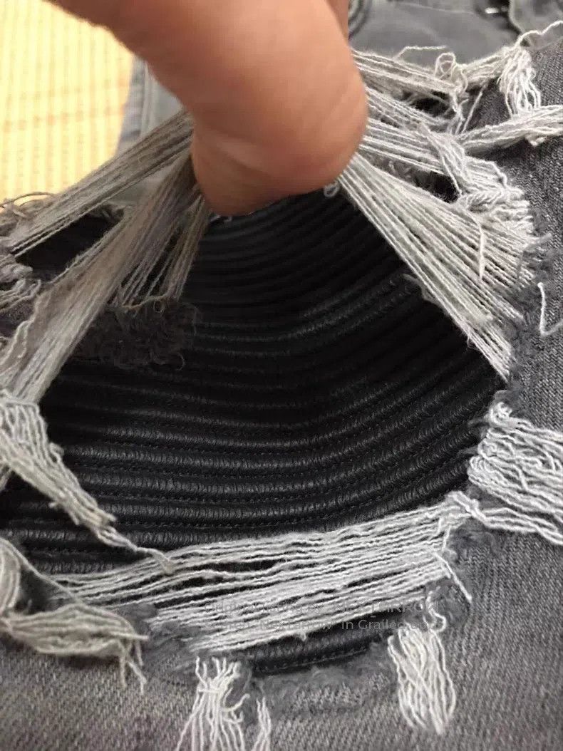 Amiri Amiri Size 31 Mx1 gray split leather jeans Size US 31 - 5 Thumbnail