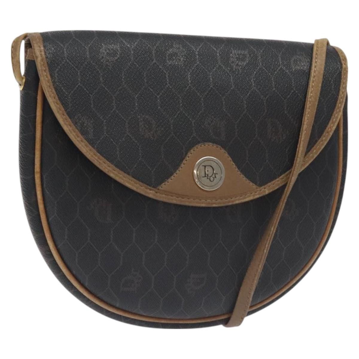 Dior DIOR Honeycomb Canvas Shoulder Bag Pvc Black Gold Size ONE SIZE - 1 Thumbnail