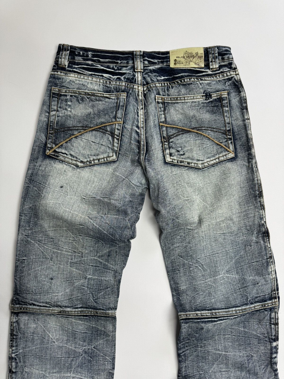 If Six Was Nine Y2K Biker Panel Denim Jeans Distressed Moto Style Archive Size US 32 / EU 48 - 11 Thumbnail