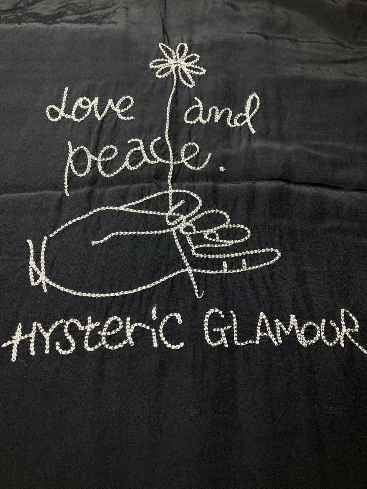Hysteric Glamour SS89 Hysteric Glamour Love and Peace Bowling Shirt Camp 80s Size US M / EU 48-50 / 2 - 8 Thumbnail