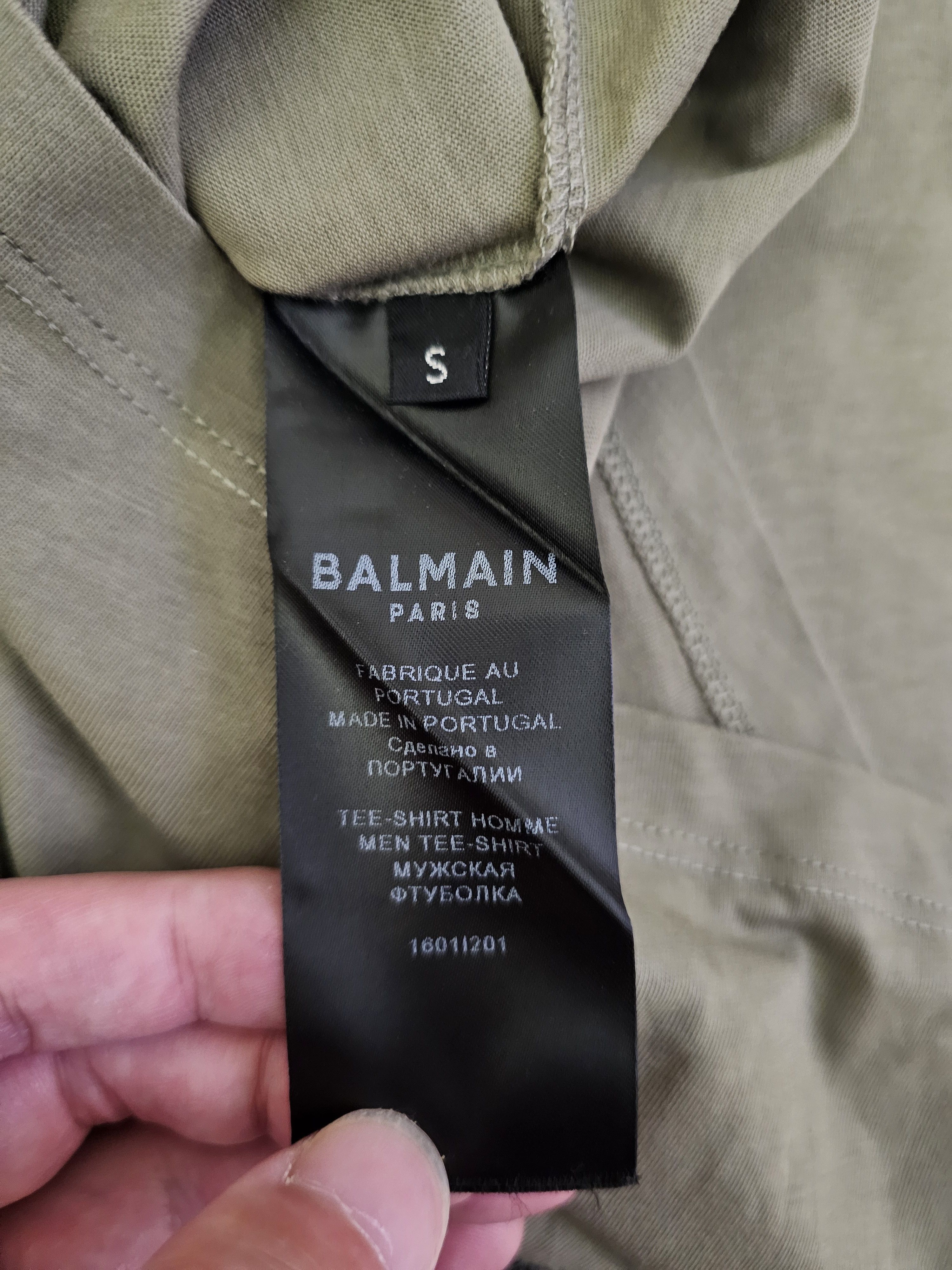 Balmain Balmain Men's Flocked Logo T-Shirt Size S Size US S / EU 44-46 / 1 - 5 Thumbnail