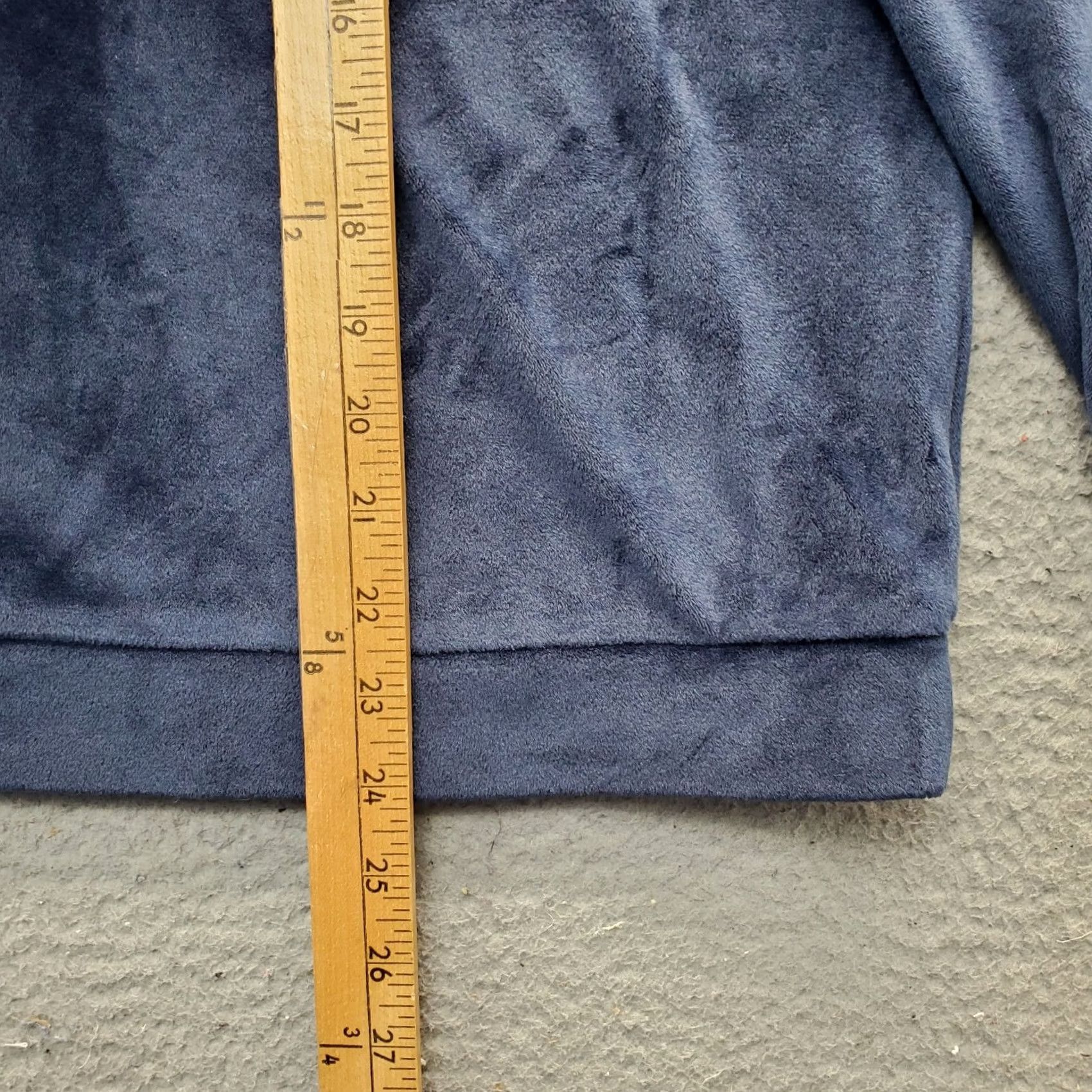 Velour Ekouaer Womens Top Velour Sleepwear Navy M Raglan Long Sleeve Chest Pockets Shirt Size M / US 6-8 / IT 42-44 - 5 Thumbnail