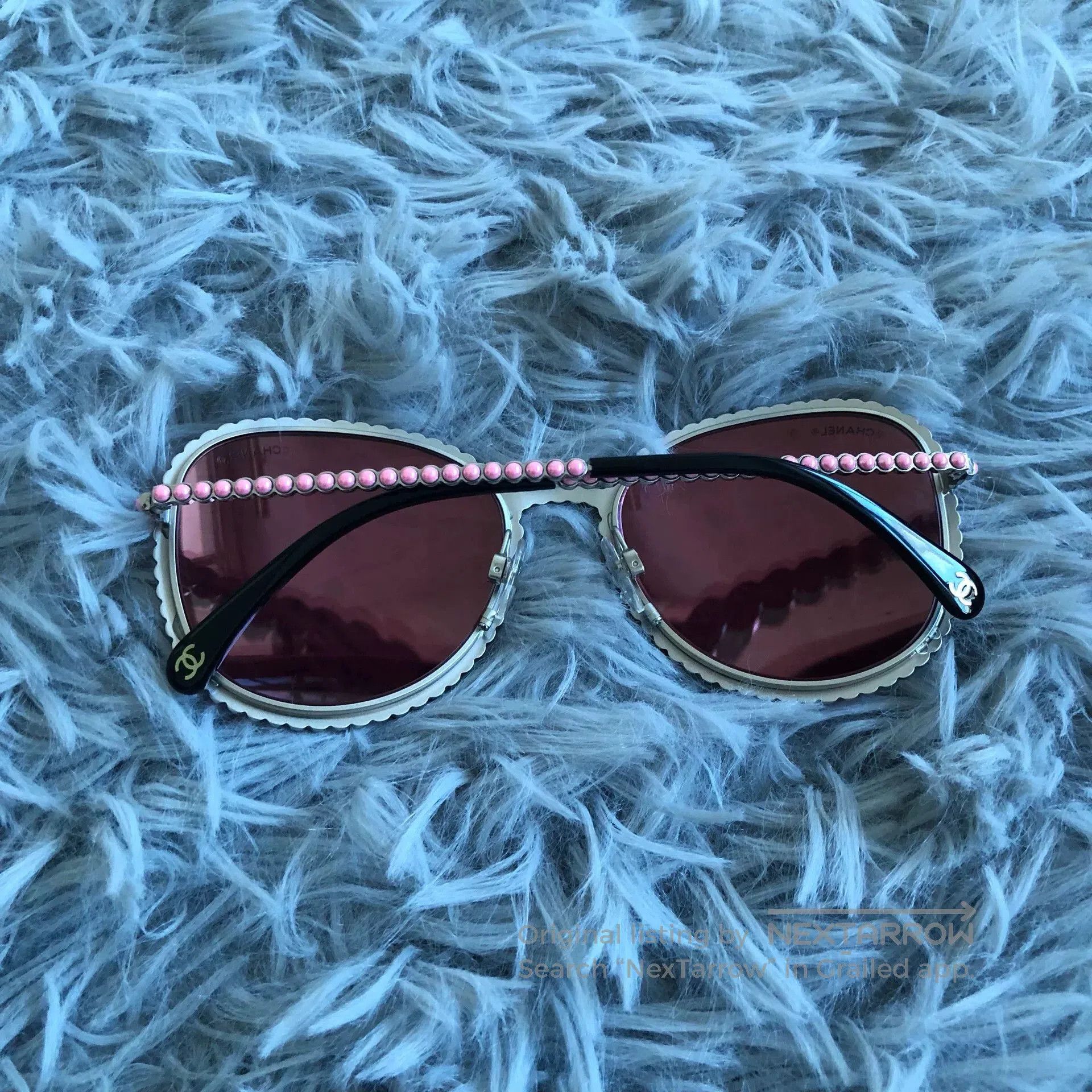 Chanel Chanel Pink Pearl Sunglasses. Size ONE SIZE - 3 Thumbnail