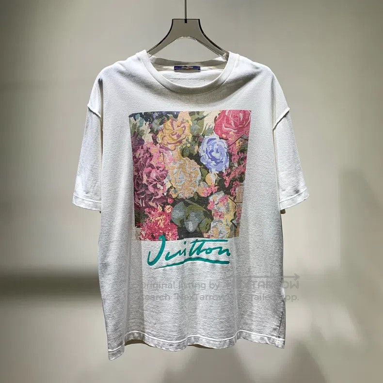 Louis Vuitton Louis Vuitton Alphabetic floral print short sleeve T-shirt Size US XXL / EU 58 / 5 - 1 Thumbnail