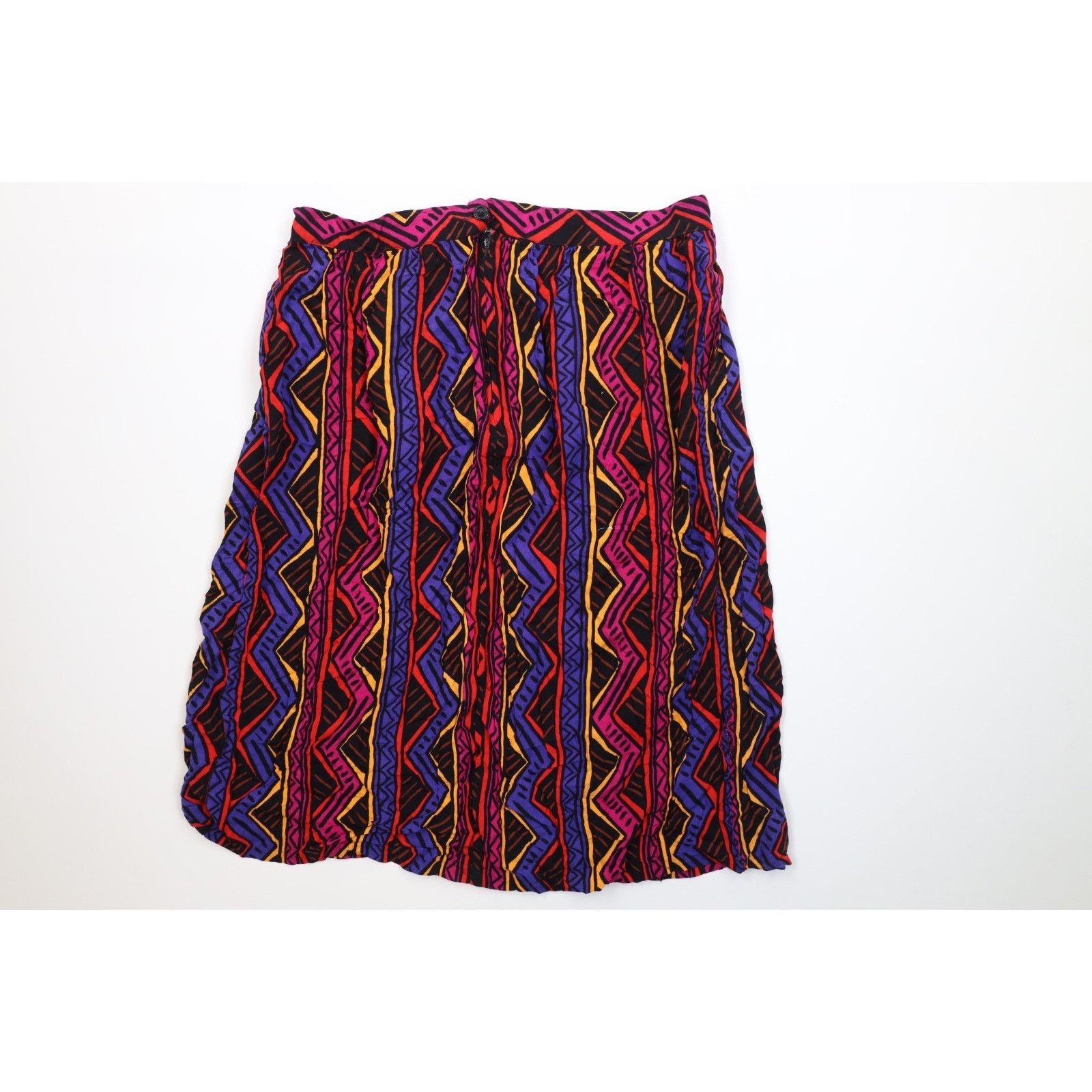 Vintage Vintage 90s Rayon Gabardine Abstract Rainbow Skirt Size 40" / US 18 - 9 Thumbnail