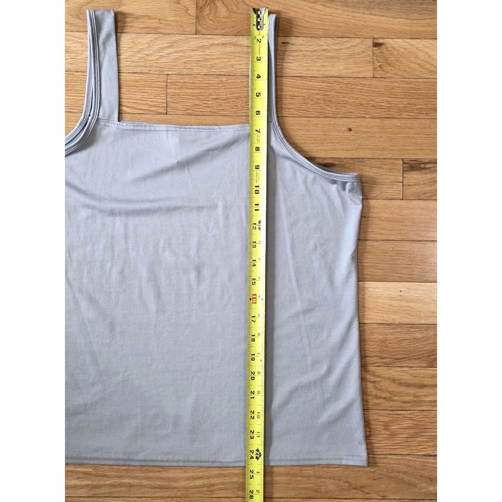 Vintage New Directions Activewear Tank Gray Stretch Women's XL Tank Vest Ruffle Regular Size XX Large? Size ONE SIZE - 2 Thumbnail