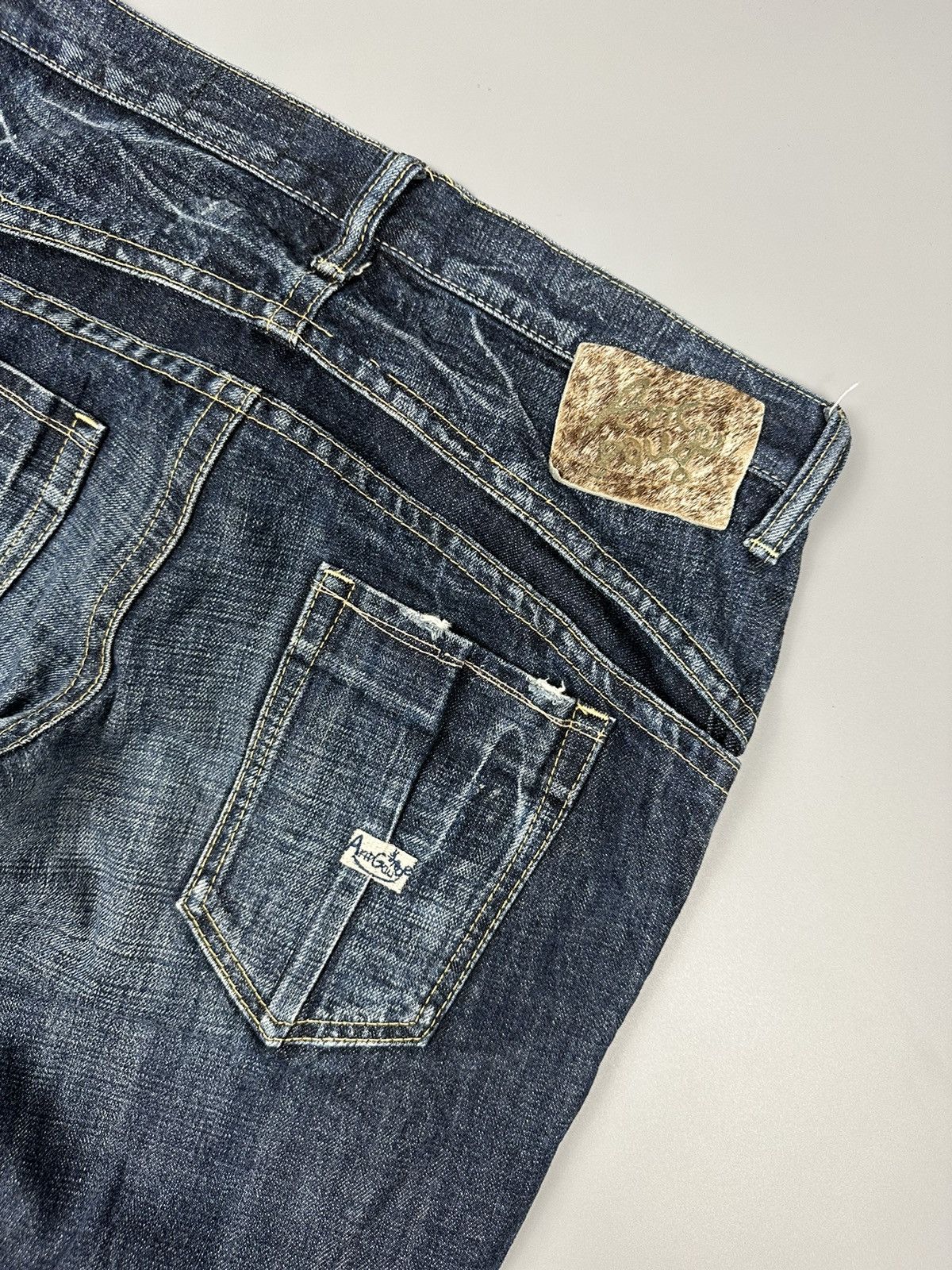 If Six Was Nine × Le Grande Bleu (L.G.B.) Vintage Special Antgauge Fourmimesure Distressed Denim Size US 31 - 13 Thumbnail