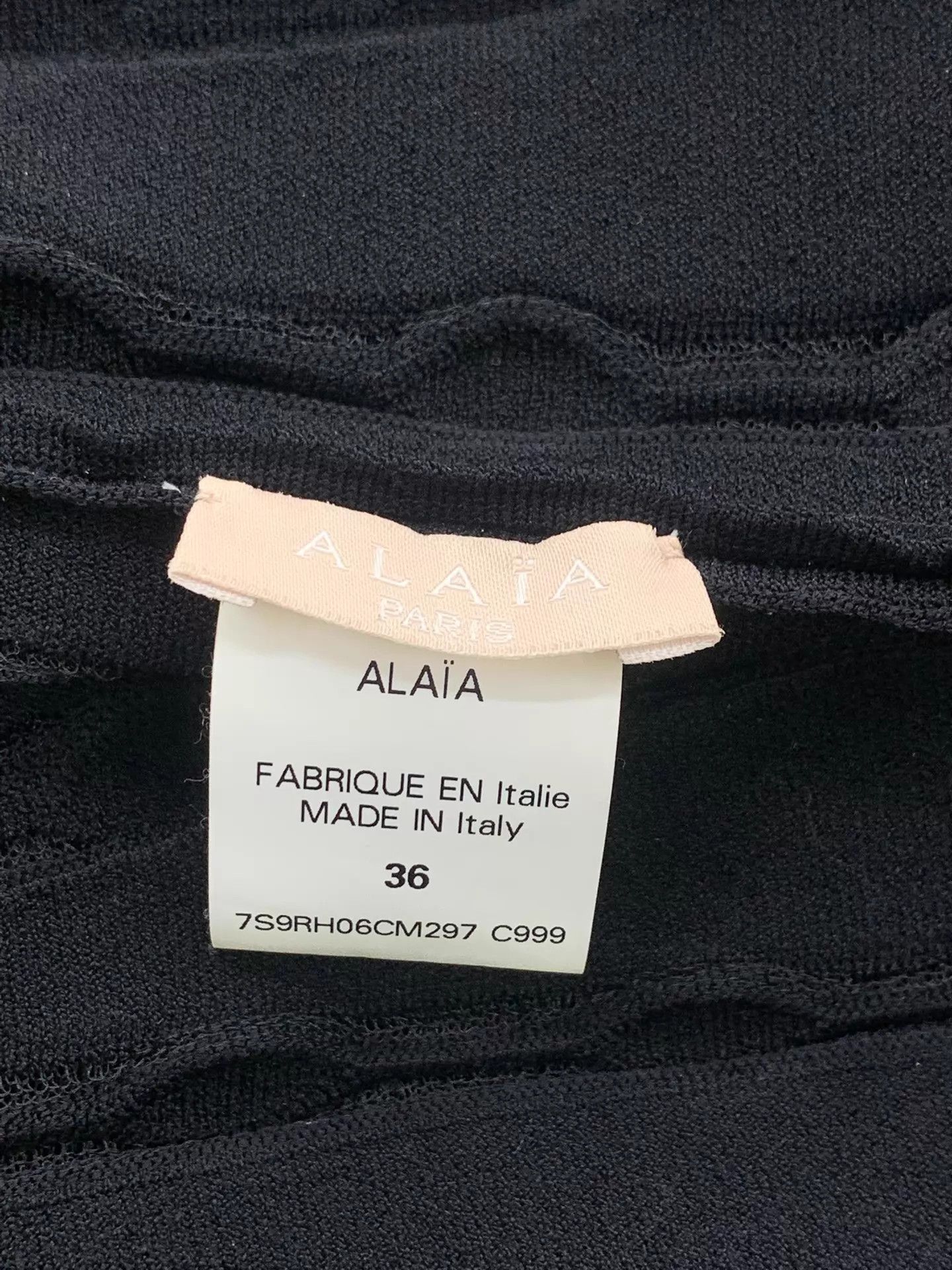 Alaia Alaia Women's Black Knit Waist-Tie Dress 36 Size XS / US 0-2 / IT 36-38 - 4 Thumbnail