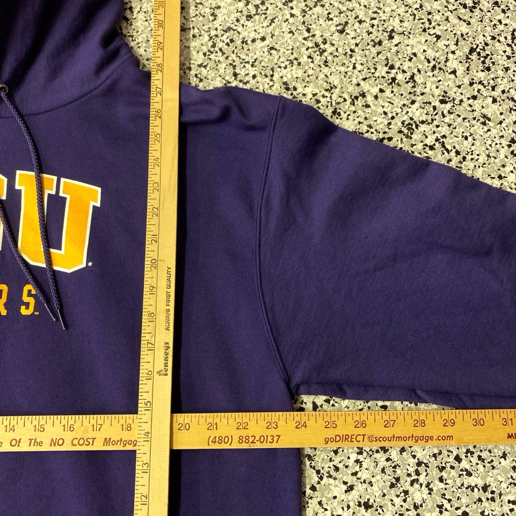 Champion Champion LSU Tigers Hoodie Mens XL Purple Long Sleeve Hooded Pullover Active Size US XL / EU 56 / 4 - 2 Thumbnail