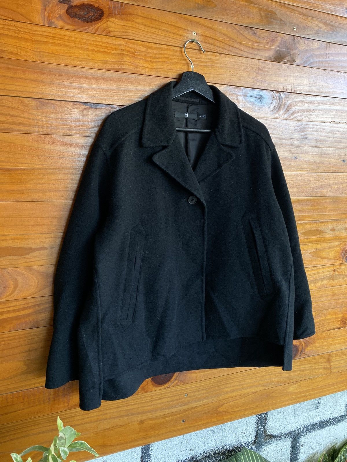 Uniqlo Uniqlo X Jil Sander Black Wool Blend Short Coat – Minimalist Size M / US 6-8 / IT 42-44 - 5 Thumbnail