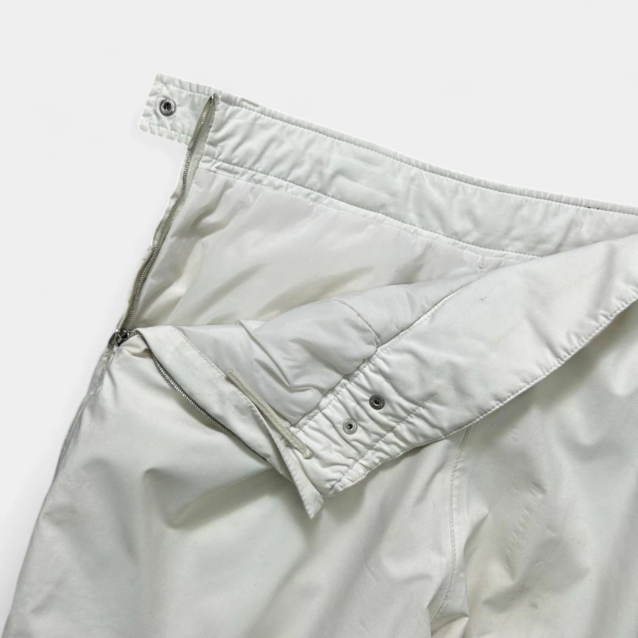 Prada 2000s White Ski Black Tab Pants
