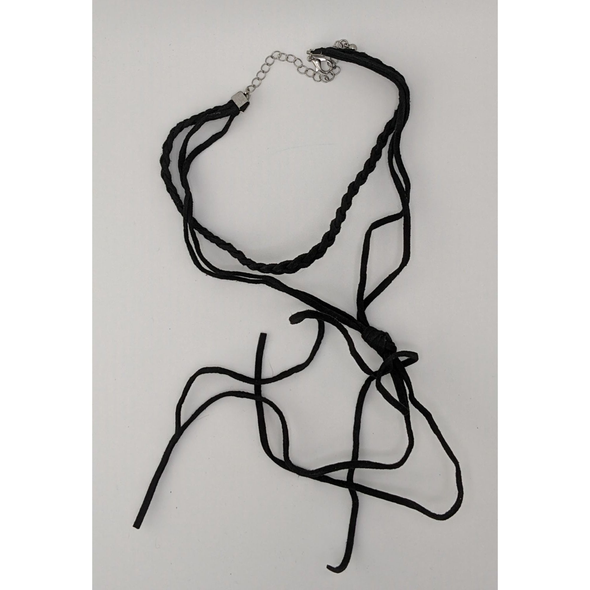 Other Gothic Festival Black Braided Faux Suede Choker Necklace Wit Size ONE SIZE - 3 Thumbnail