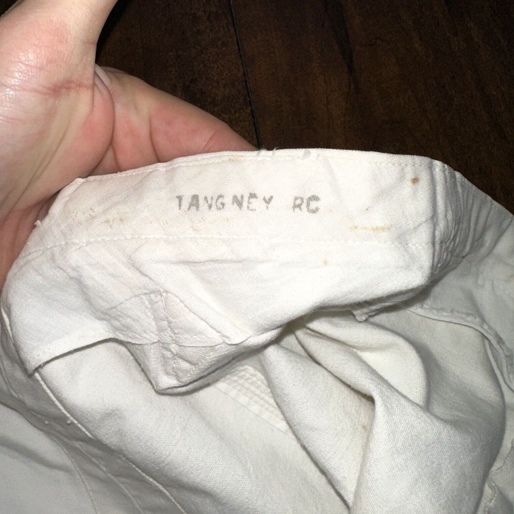Vintage VINTAGE 1920s White Buckle Back Work Pants Cotton Navy USMA 28x31 Regular Mens 1920s Era Edwar dian Union Made Trusted Vintage Shop Size US 26 / EU 42 - 6 Thumbnail