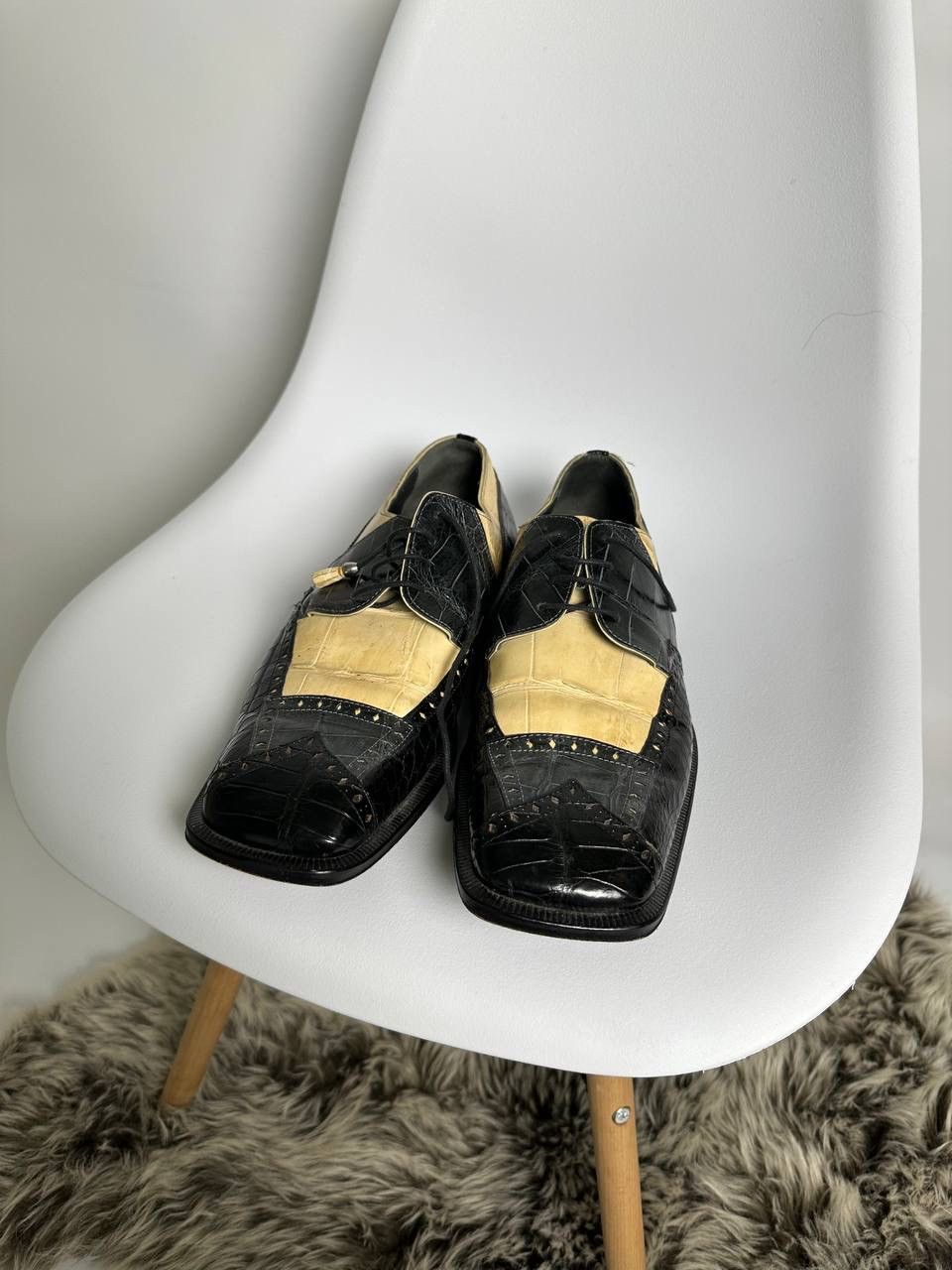 Leather × Vintage Vintage Crocodile Skin Leather Shoes Size US 12 / EU 45 - 4 Thumbnail