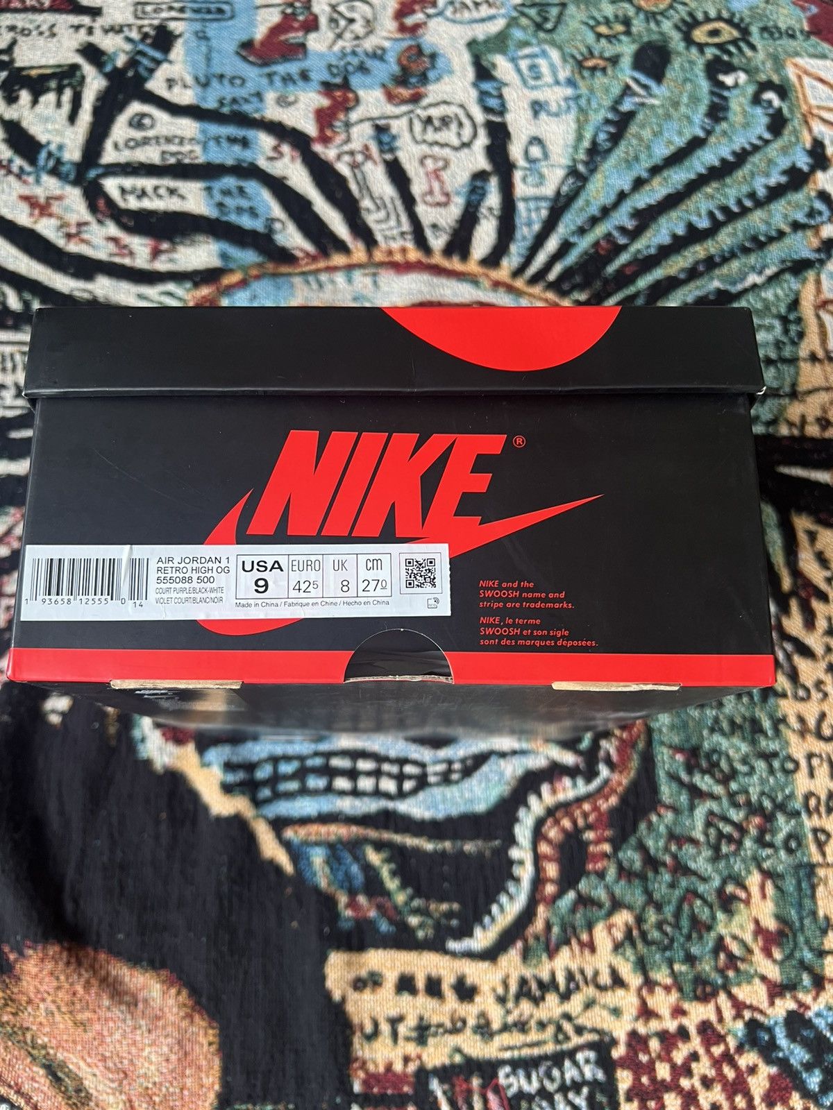 Jordan Brand × Nike Air Jordan 1 OG “Court Purple White” 2020 Size US 9 / EU 42 - 6 Thumbnail