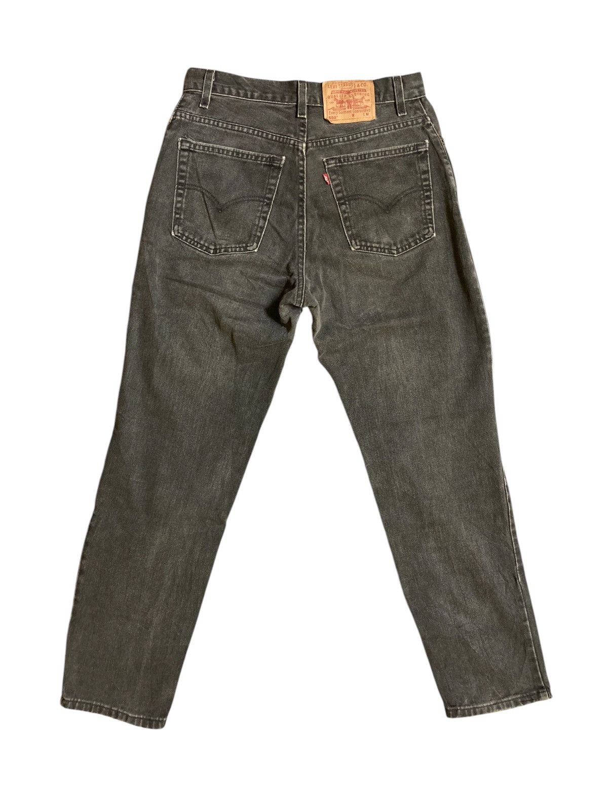 Levi's Vintage Levis 550 Black Relaxed Fit Tapered Leg USA Size US 30 / EU 46 - 2 Thumbnail