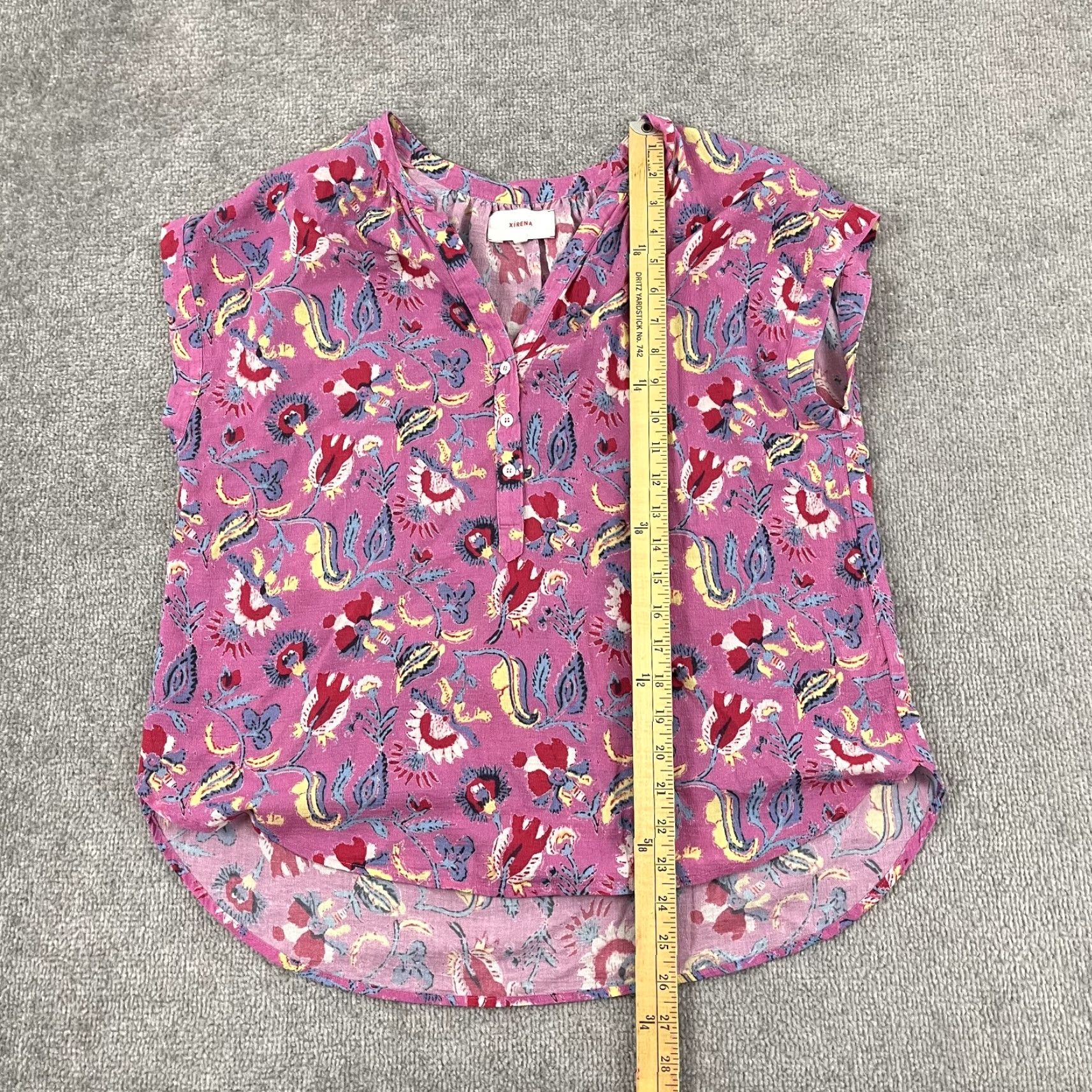 Xirena VINTAGE XIRENA Blouse Women's Small Floral Cap Sleeve Preppy Cotton Casual Size S / US 4 / IT 40 - 4 Thumbnail