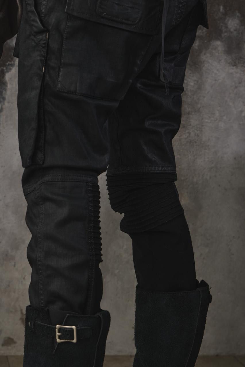 Rick Owens Drkshdw Rick Owens Drkshdw Waxed Memphis Cut Denim Size US 33 - 7 Thumbnail