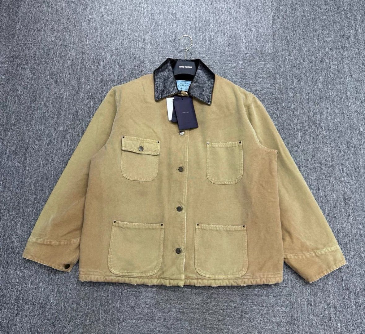 Prada Prada Size 38 Show-style brown leather-collar old workwear Size US XXS / EU 40 - 1 Thumbnail