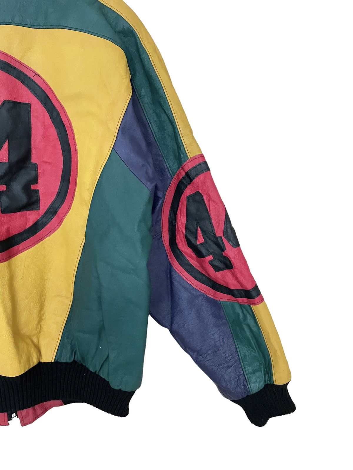 Vintage Vintage Brand Valina Multi Colour Leather Jacket 1980s Size US M / EU 48-50 / 2 - 6 Thumbnail