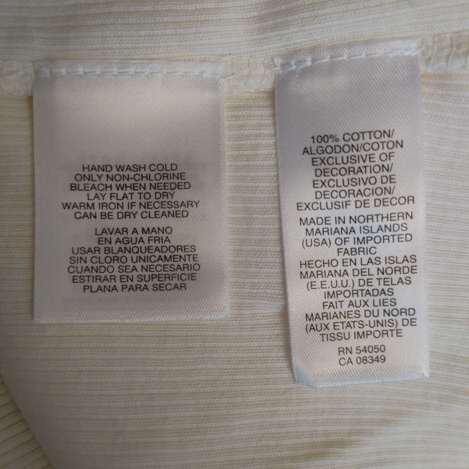 Jones New York Jones NY Signature Women's L White Lace Detail Ribbed Tee Size L / US 10 / IT 46 - 4 Thumbnail