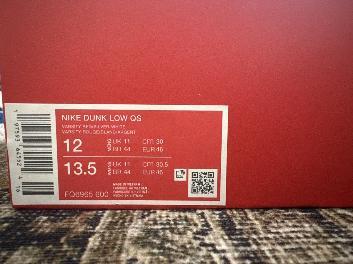 Nike ULTRAMAN Dunk “varsity red” x “silver” Size US 12 / EU 45 - 8 Thumbnail